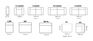 Nr. 3 / Sofa oder Ecke / in Stoff oder Leder / ab 1409 €